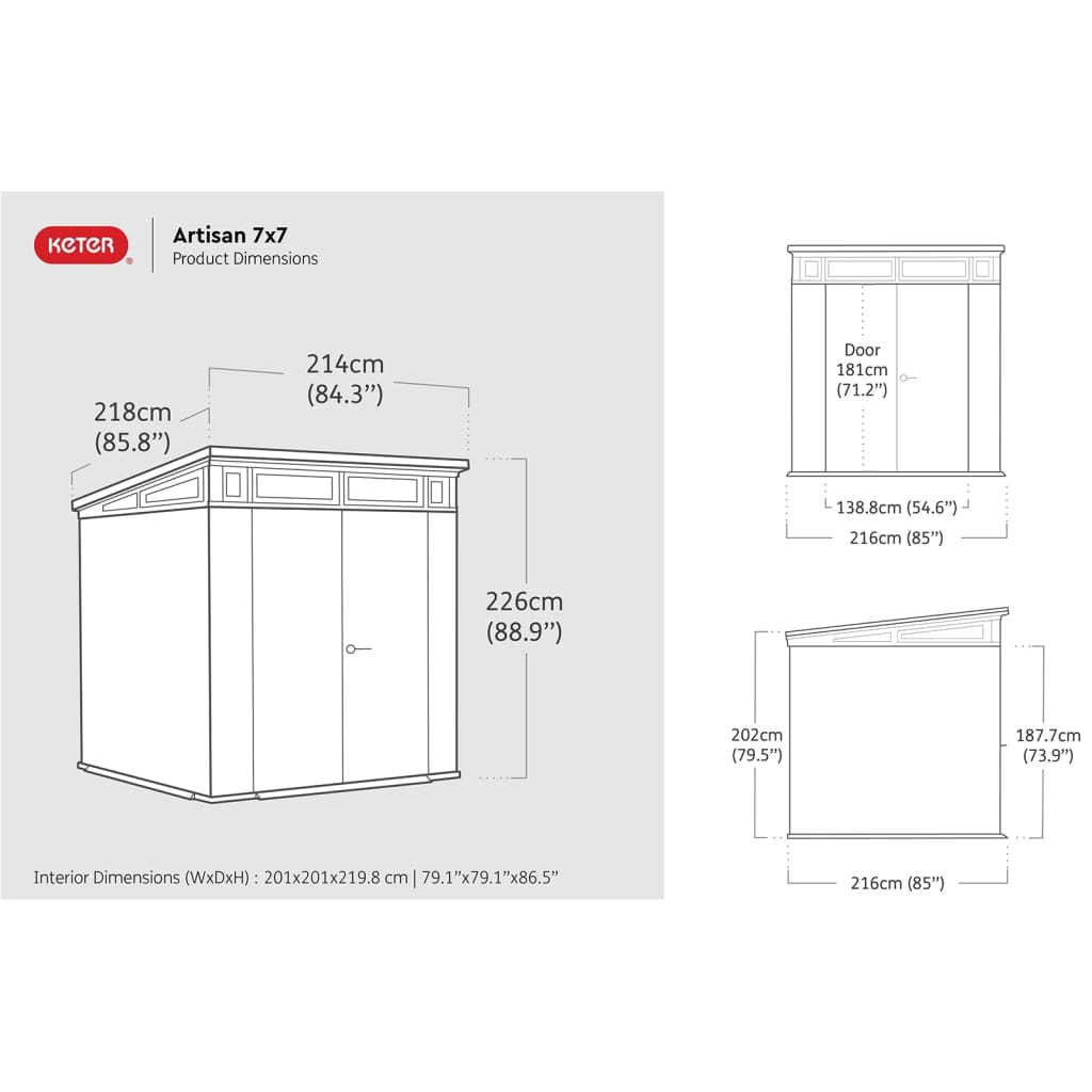 dimensions abris de jardin artisan